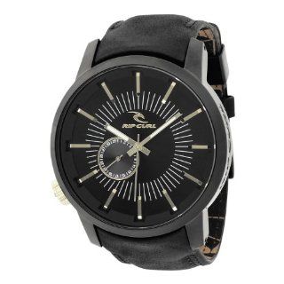 Rip Curl Mens A2297 MID Detroit Leather Midnight Black Watch Watches 