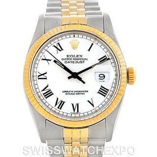 Rolex Datejust Vintage Mens Steel 18K Gold Watch 16013 Watches 