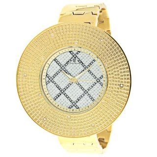   Plated Oversized Super Techno Diamond Mens Watch Watches 