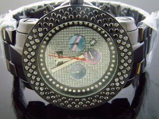 King By Techno Grill 4.75 Ct 50mm Black Case Diamond Watch Watches 