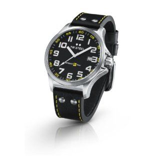TW Steel Mens TW671 RF1 Team Pilot Black Dial Watch Watches  