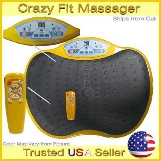 NEW Crazy Fit Mini Full Body Massager Vibration Plate   YELLOW