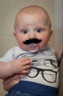 Moustache Pacifier Novelty Baby Dummy Fun Toy