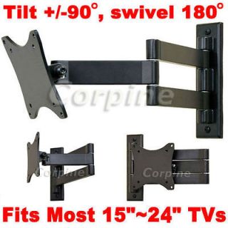 Full Motion LCD LED Panel TV Monitor Tilt Wall Mount 15 17 19 20 22 24 