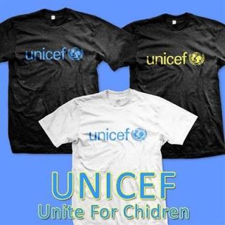 Fund For Children UNICEF White Black T Shirt S 3XL