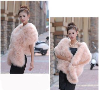 Graceful Ladys 5 Color Ostrich Fur Sleeveless Cloak Vest/Gilet/Wai 