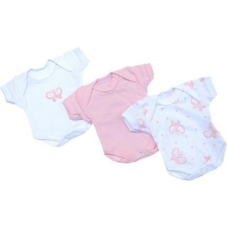 Pack Girls Pink PREMATURE Preemie BABY Clothes 1.5 3.5lb Bodysuits 