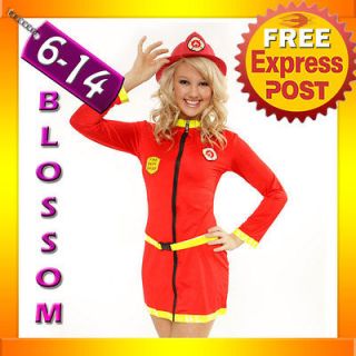 883 Ladies Fireman Fire Fighter Uniform Fancy Dress Hens Party Costume 