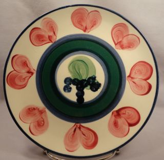 Gail Pittman Signed Plate 7 3/4 Hearts Excellent