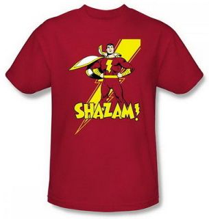 DC Comics Shazam Red Adult Shirt DCO104 AT