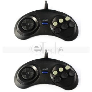 Button Game Controller for SEGA Genesis Black