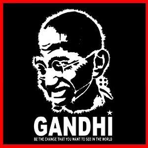 GANDHI CHANGE Mahatma India Peace Love Hinduism T SHIRT