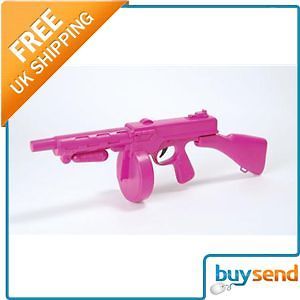 Hot Pink 20S Gangsters Fancy Dress Tommy Gun Toy New