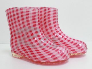   New Kids Girls Cute Pink Rubber Boots Wellies for Rain Snow and Garden