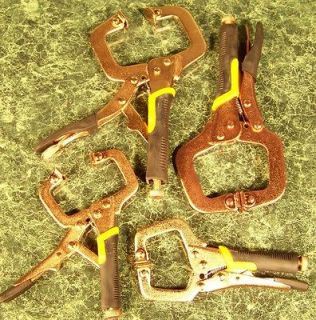 4pc COPPER LOCKING C – CLAMPS New Welding clamp pliers type non 