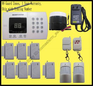 F008 99 Zones Wireless Home Alarm Security Burglar System Auto Dialing 
