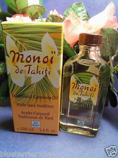   Monoi de Tahiti. Traditional Gardenia Oil.3.4 fl. oz. New in box