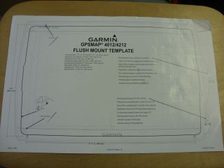 NEW Garmin 4X12 Flush Mount Template for GPSmap 4012 4212