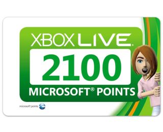 Xbox LIVE 2100 Microsoft Points (Xbox 360)  PC & Video 
