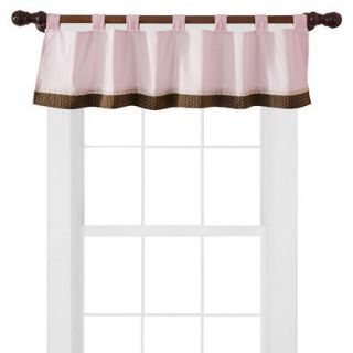 Lambs and Ivy Pink/Brown Emma Window Valance product details page