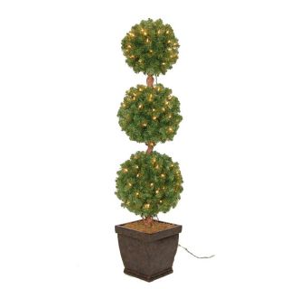 Ver Holiday Living 4 ft Indoor/Outdoor Triple Ball Topiary Pre lit 