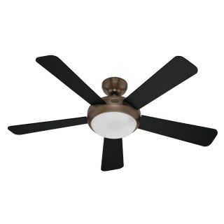 Ver Hunter 52 in Palermo Brushed Bronze Ceiling Fan with Light Kit 