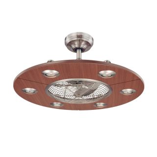 Home Ceiling Fan Contemporary allen + roth 28 in Dexter Brushed Nickel 