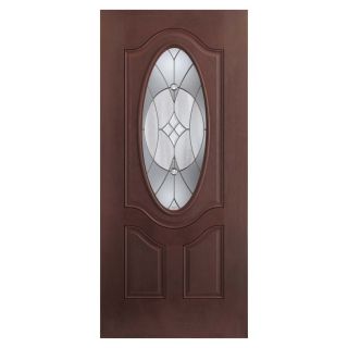 Ver Benchmark by Therma Tru 36 in Oval Lite Decorative Mahogany 