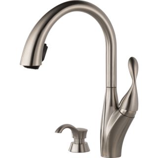 Shop Delta Berkley Stainless 1 Handle Pull Down Kitchen Faucet at 