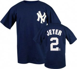 Derek Jeter Majestic Name and Number New York Yankees Kids 4 7 T Shirt 