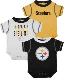 Pittsburgh Steelers Newborn 3 Piece Creeper Set 