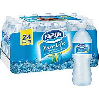 Nestle® Pure Life® Bottled Purified Water, 16.9 oz. Bottles, 24/Case 