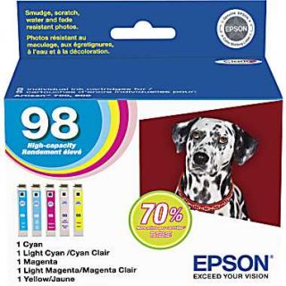 Epson 98 Color Ink Cartridges (T098920), High Yield 5/Pack  
