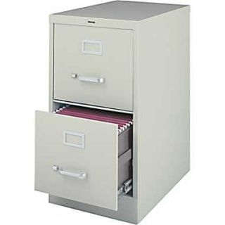  Vertical File Cabinet, 25 2 Drawer, Legal Size, Light Gray 