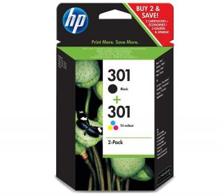 HP Pack of Two 301 Ink Cartridges   black and colour  Pixmania UK