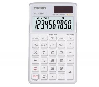 CASIO SL 1100TV Pocket Calculator   bright white  Pixmania UK