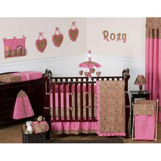 Sweet Jojo Designs Cheetah Girl Collection 9 Piece Crib Bedding Set