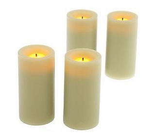 Candle Impressions Set/4 Deluxe 3 Votive Candles & Timer — 