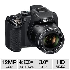 Nikon Coolpix P500 12.1MP Digital Camera   12 Megapixels, 36x Optical 