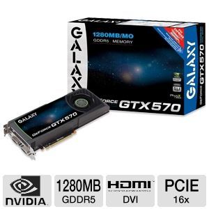 Galaxy 57NKH3DH5PXK GeForce MDT X4 GTX 570 Video Card   1280MB, GDDR5 