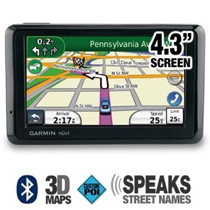 Garmin Nuvi 1390T Auto GPS   4.3 Touch Screen Display, Text To Speech 