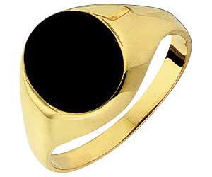 Buy 9ct Gold Plated Silver Onyx Signet Ring at Argos.co.uk   Your 