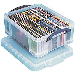 Really Useful Boxes® Plastic Storage Box, 17 Liters, 7H x 14W x 19 