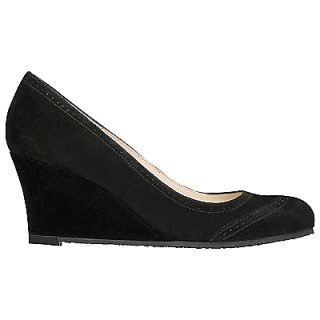 Buy L.K. Bennett Binky Suede Wedge Shoe, Black online at JohnLewis 
