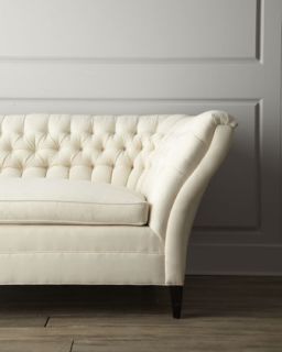 Old Hickory Tannery Ellsworth Neutral Tufted Curve Sofa   The 