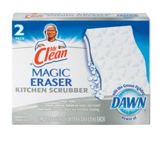 Mr. Clean Magic Erasers Kitchen Scrubbers with Dawn, 2/pk