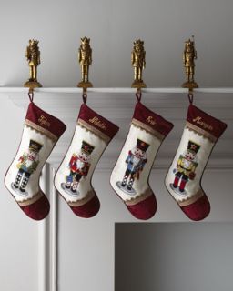Needlepoint Nutcracker Christmas Stockings   The Horchow Collection