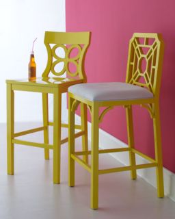 Lilly Pulitzer Home Yellow Barstools   The Horchow Collection