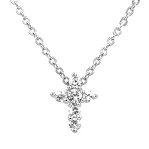 Buy Emitations Arianas Tiny CZ Cross Necklace, Sterling Silver & More 