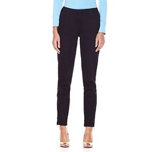 DG2 Stretch Denim Jeggings with Long Ankle Zip 